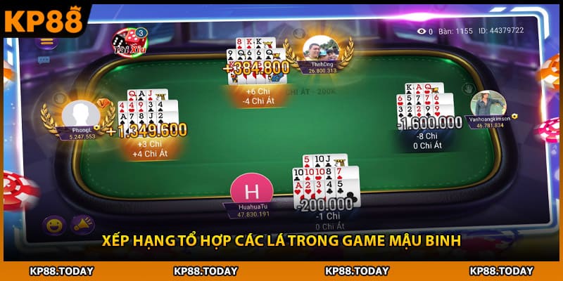 Xếp hạng tổ hợp các lá trong game mậu binh